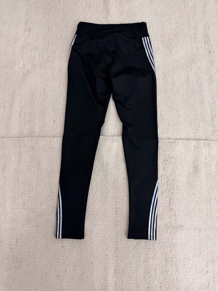 Reflective Sports Leggings Black & Grey - Polyester Spandex