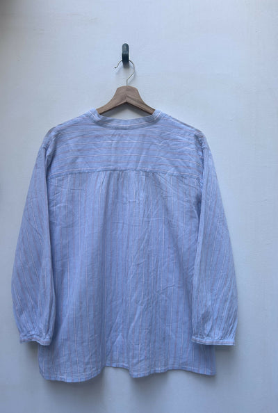 Sky Blue Striped Blouse Size M/L