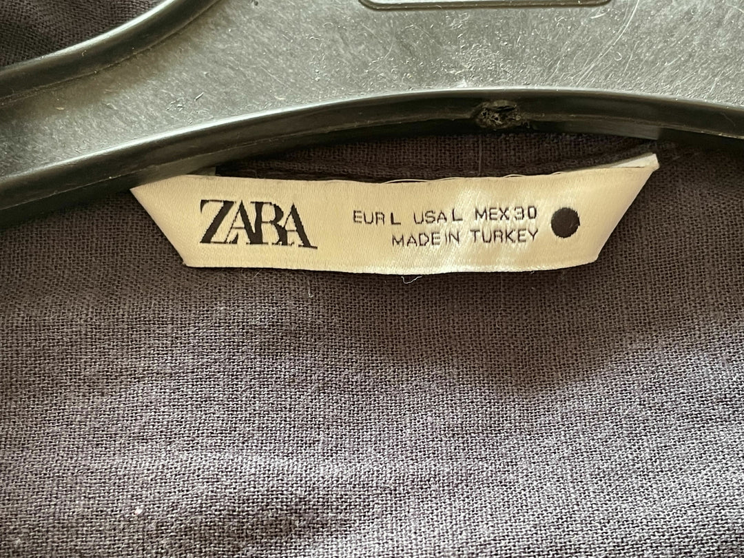 Zara Black/Grey Cotton Shirt