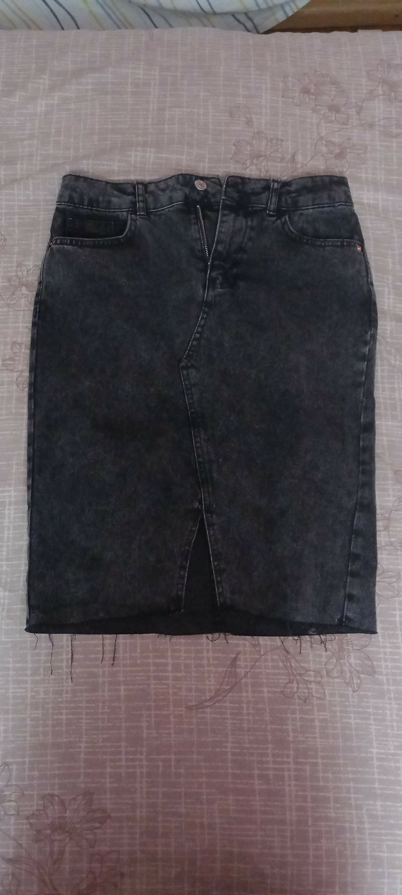 Defacto Dark Gray Denim Skirt