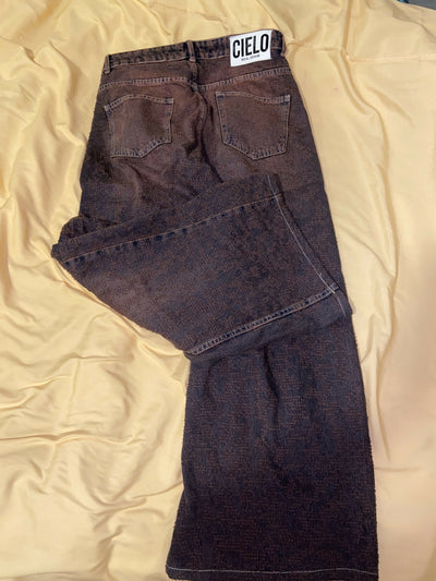 CIELO Burgundy Jeans Size 36