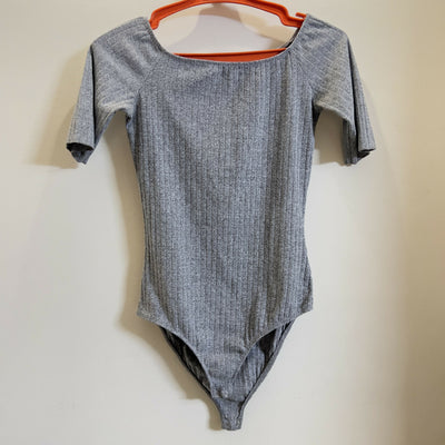 Bershka Grey Bodysuit Size: S