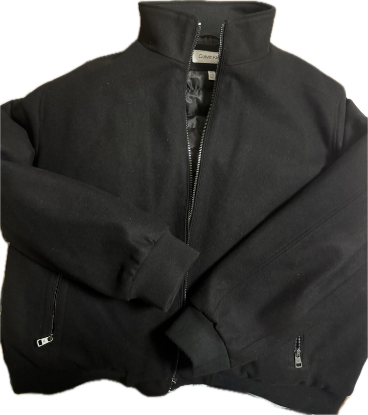 Calvin Klein Men's Wool Jacket Black Heather XXL