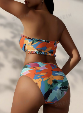 SHEIN Multicolor Swimsuit Size: M