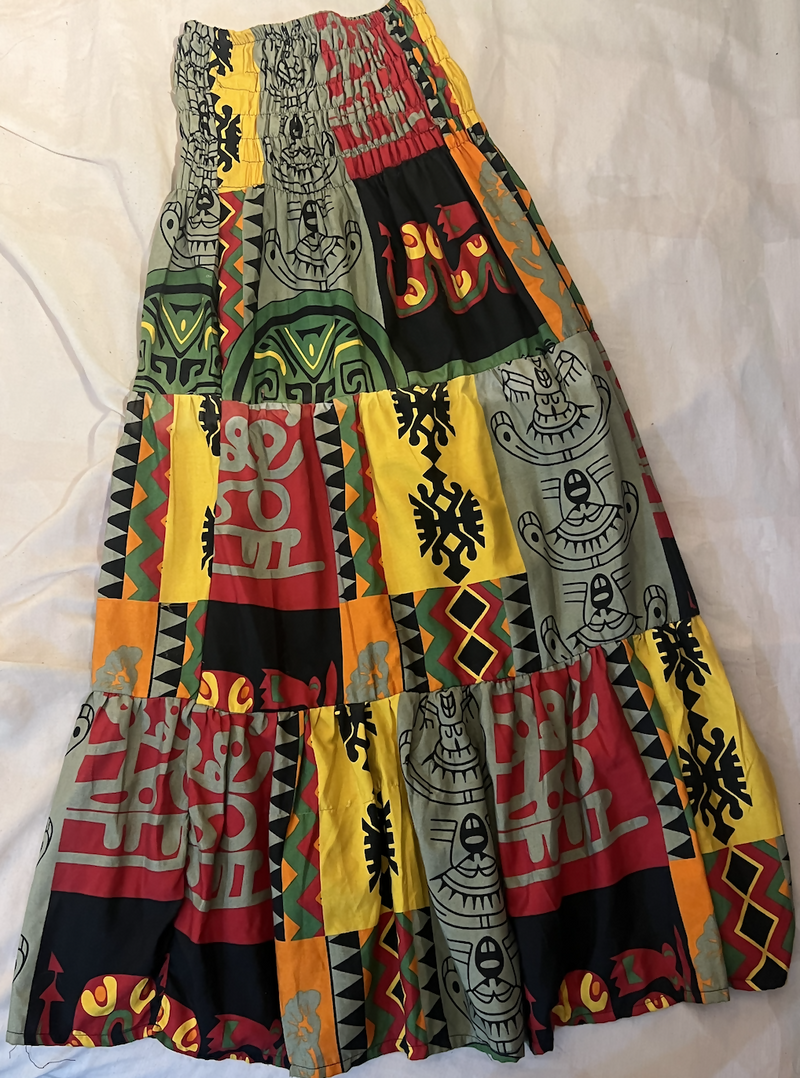 African Prints Maxi Skirt Free Size