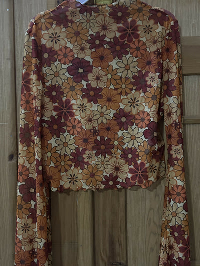 SHEIN Floral Long Sleeve Top Size: S