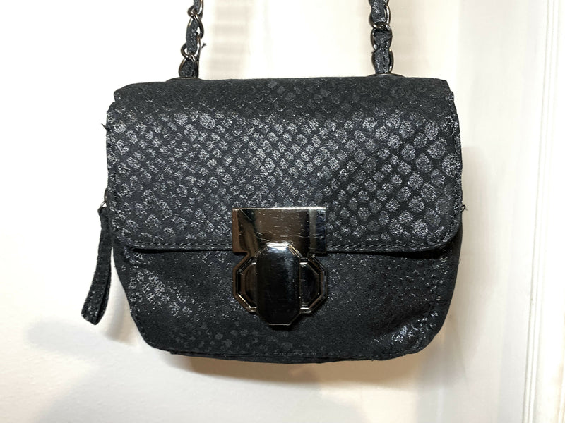 Black Shimmery Shoulder Bag