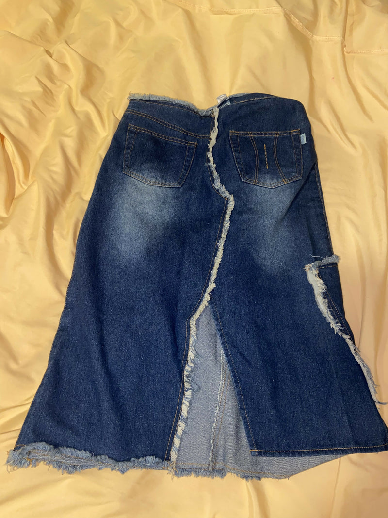 VINTAGE denim skirt size S/M