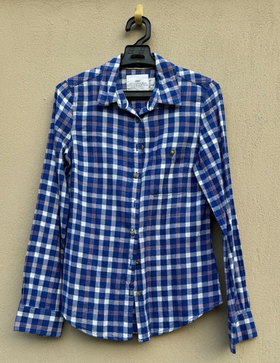 H&M Blue Plaid Shirt Size 34