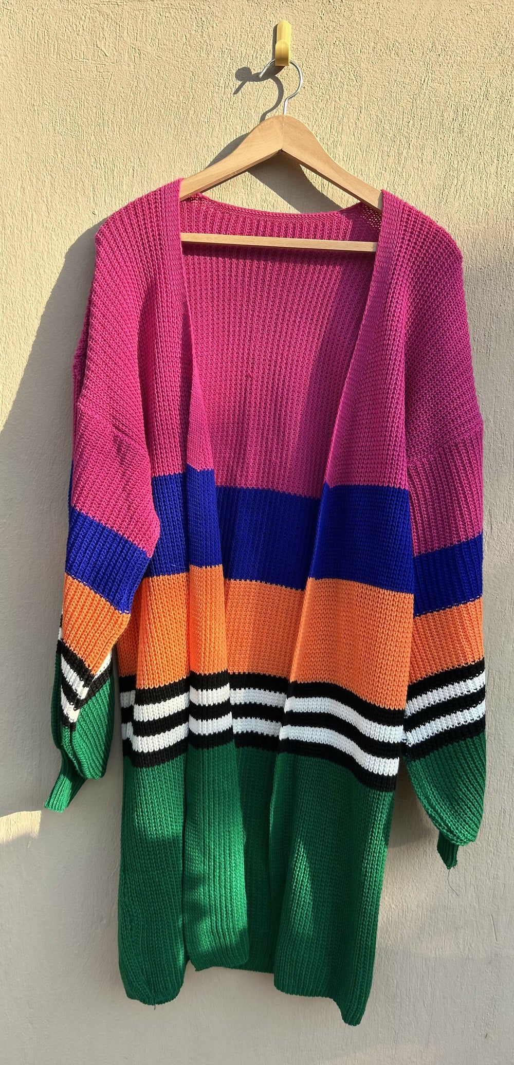 Long Multicolored Cardigan Freesize 2