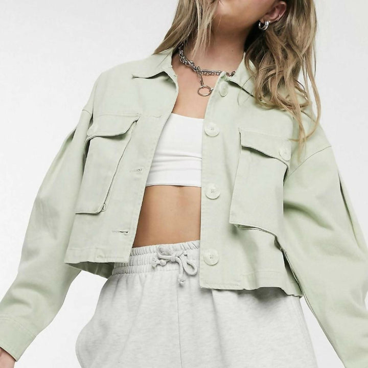Bershka pastel green jacket