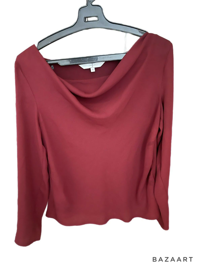 Burgundy Blouse by Jasper Conran Size: S