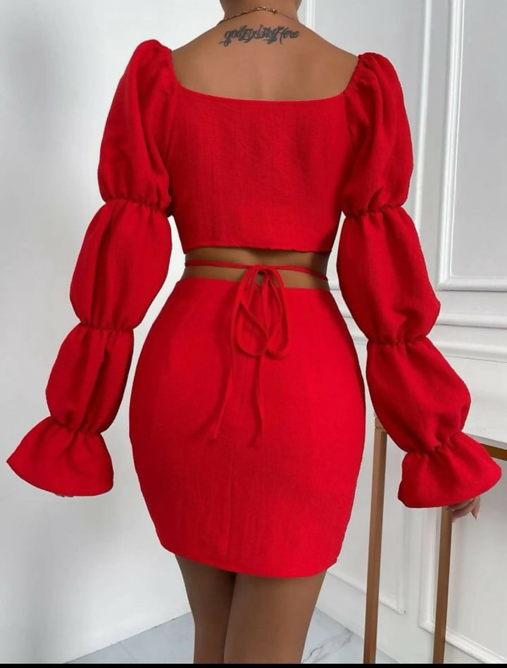 Red Set/Dress Size L/XL