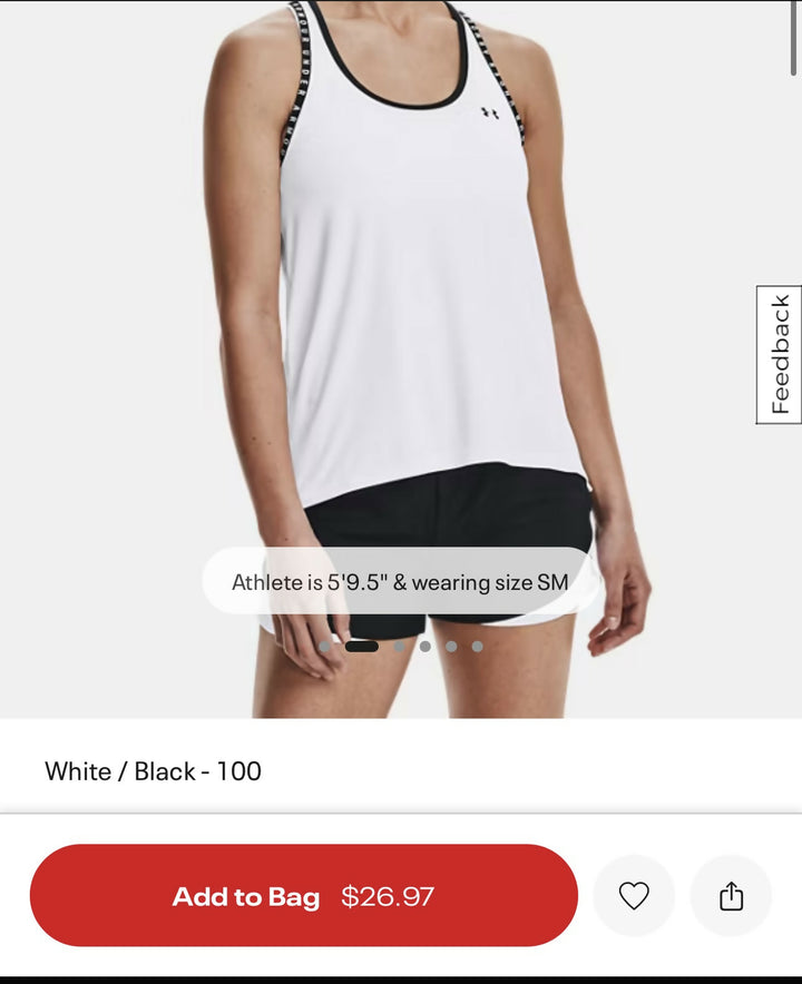 Under Armour Tank Top: M