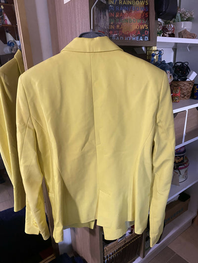 Zara Basic Lemon Yellow Blazer Size: M/L