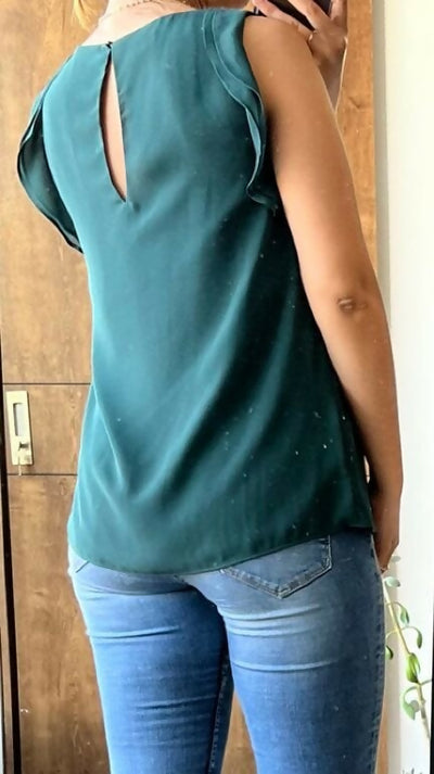 H&M Dark Green Top Size: 34