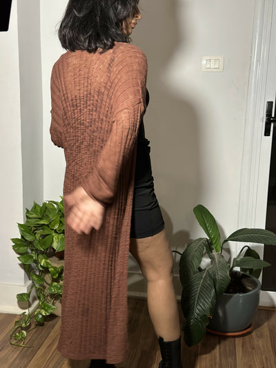 Brown Cardigan Sweater Jumper Free-size