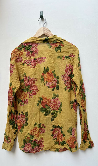 Mustard Floral Blouse Size XXL