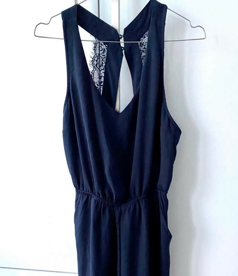 H&M Navy Backless Sleeveless Romper Size 38