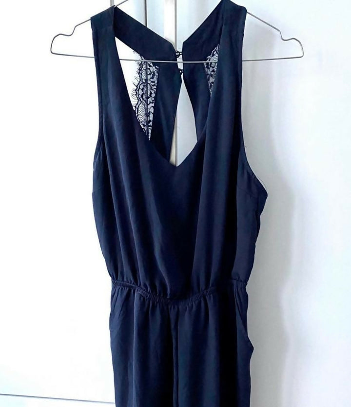 H&M Navy Backless Sleeveless Romper Size 38