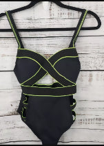 Black and Neon Swimsuit Size: XS/S