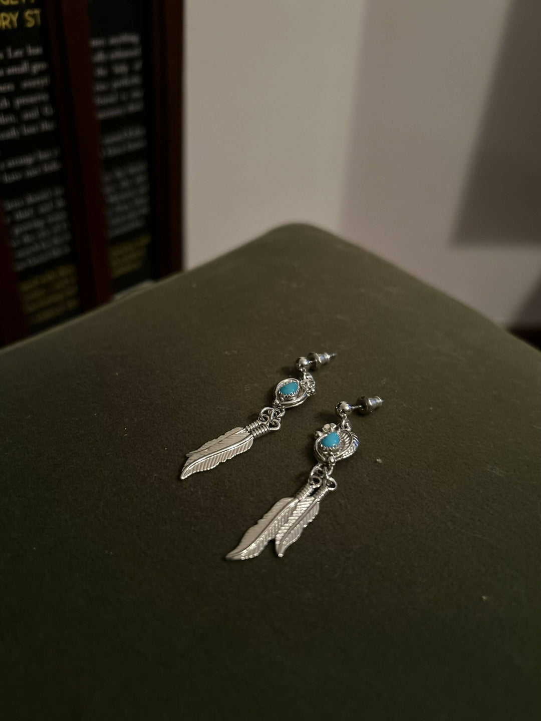 Silver Feather Earring