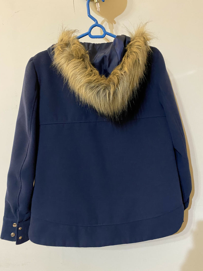 Stradivarius Blue Wool Coat Size: M