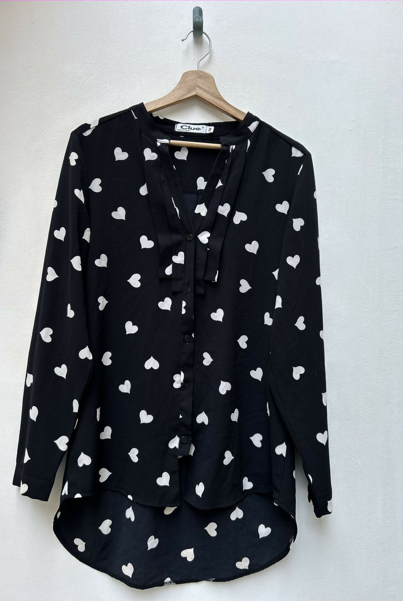 Clue Hearts Blouse S-M