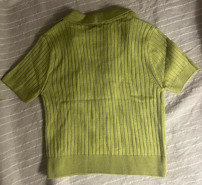 Defacto Green Knit Top Size: S