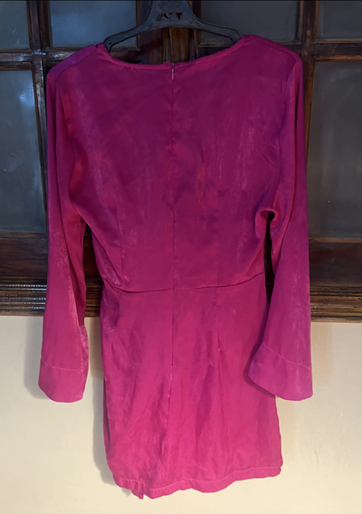 Sobe Pink Satin Dress Size M-L