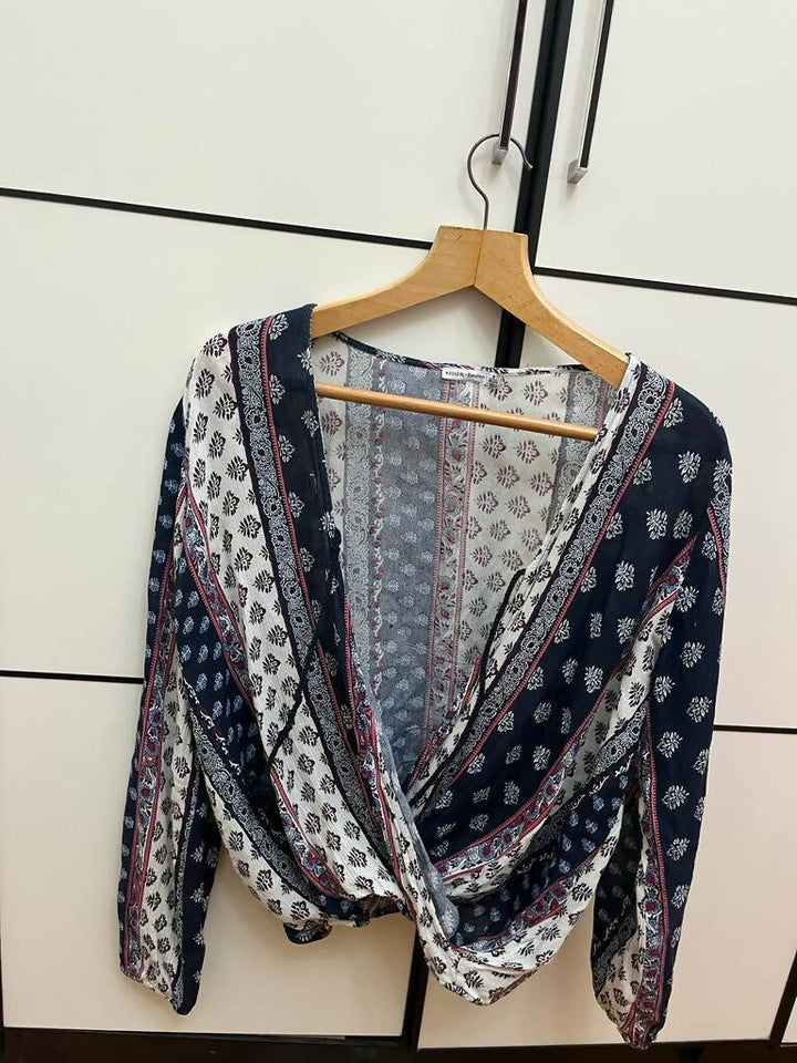 Bershka Boho Patterned Top Size M