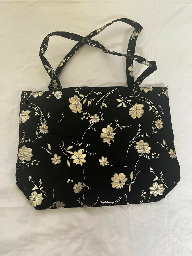 Vintage Velvet Floral Shoulder Bag