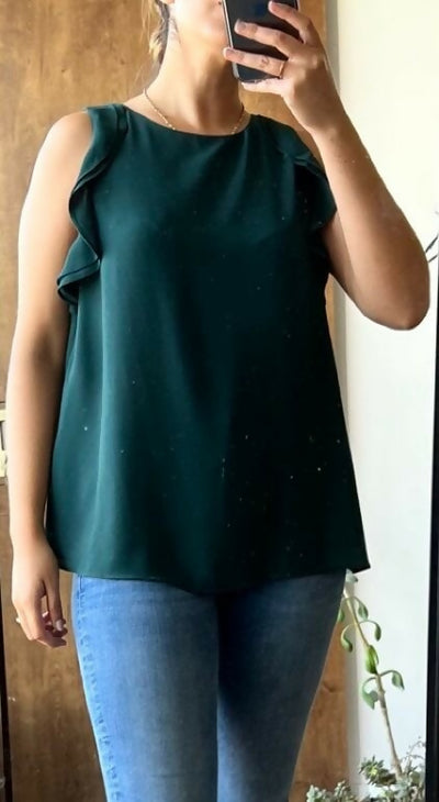 H&M Dark Green Top Size: 34