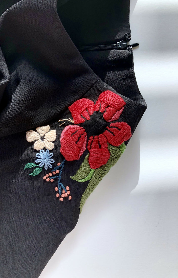 Taa' Studio Floral Embroidered Dress
