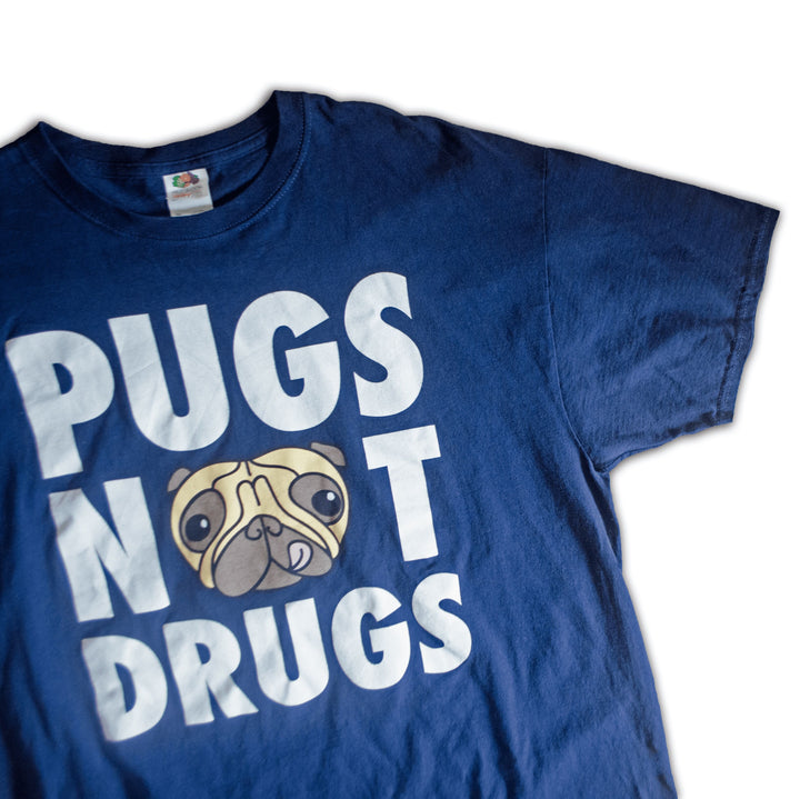 Pugs Not Drugs Tee - Size XL (fits like L)