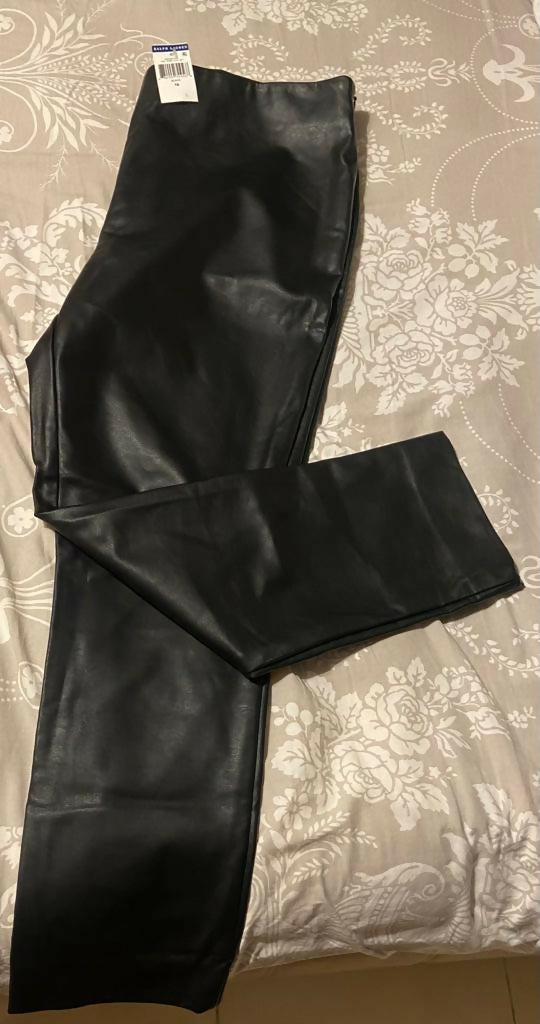 Ralph Lauren Women Leather Pants Size: 16 NEW WITH TAG