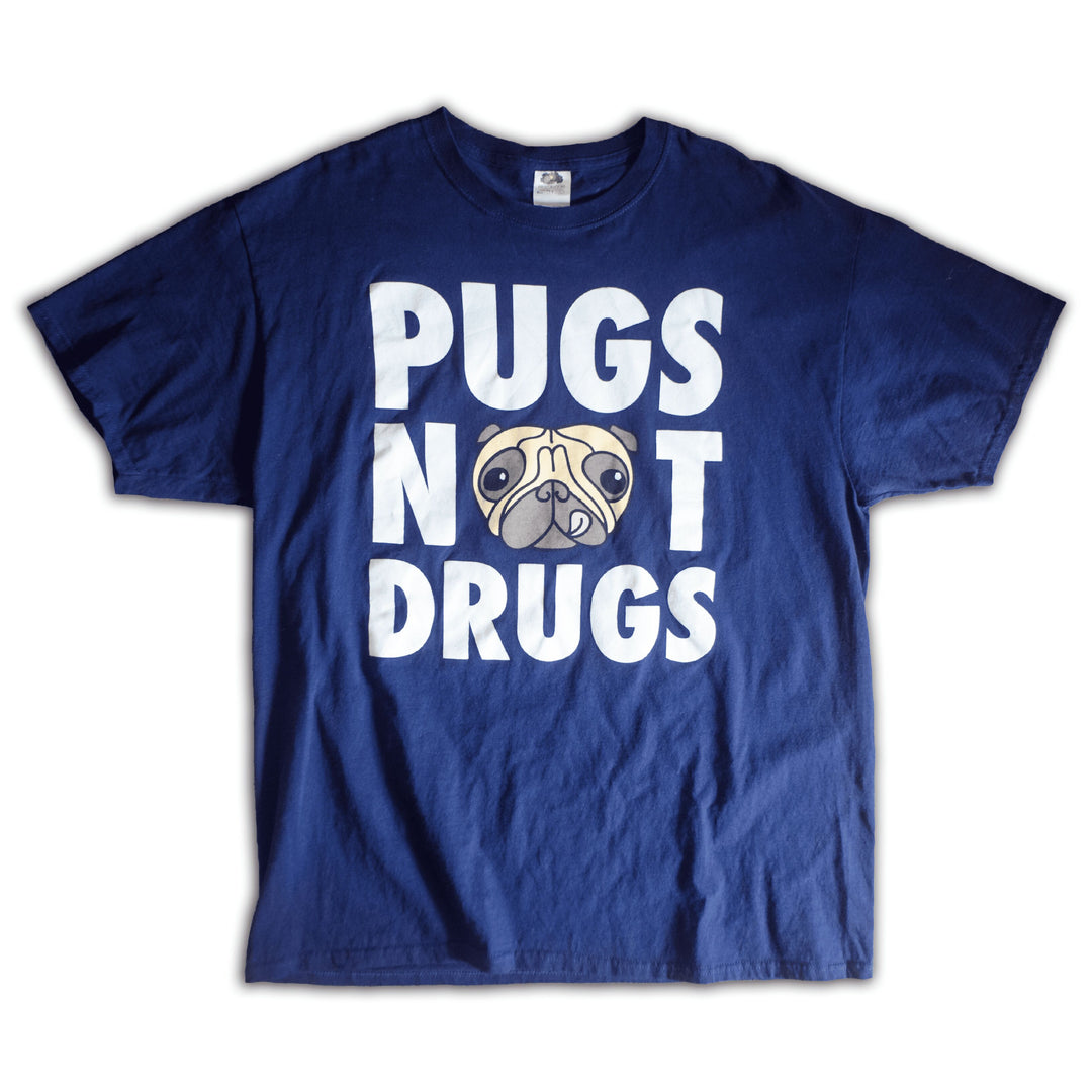 Pugs Not Drugs Tee - Size XL (fits like L)