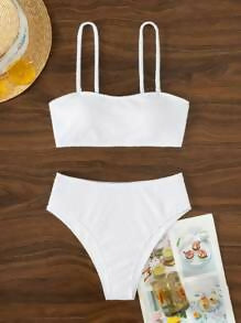 White SHEIN Bikini Size: M NEW WITH TAG