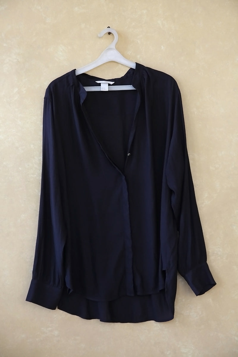 H&M Dark Grey Blouse Size: M/L