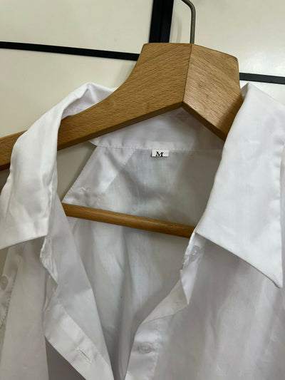 White Cropped Shirt Size M