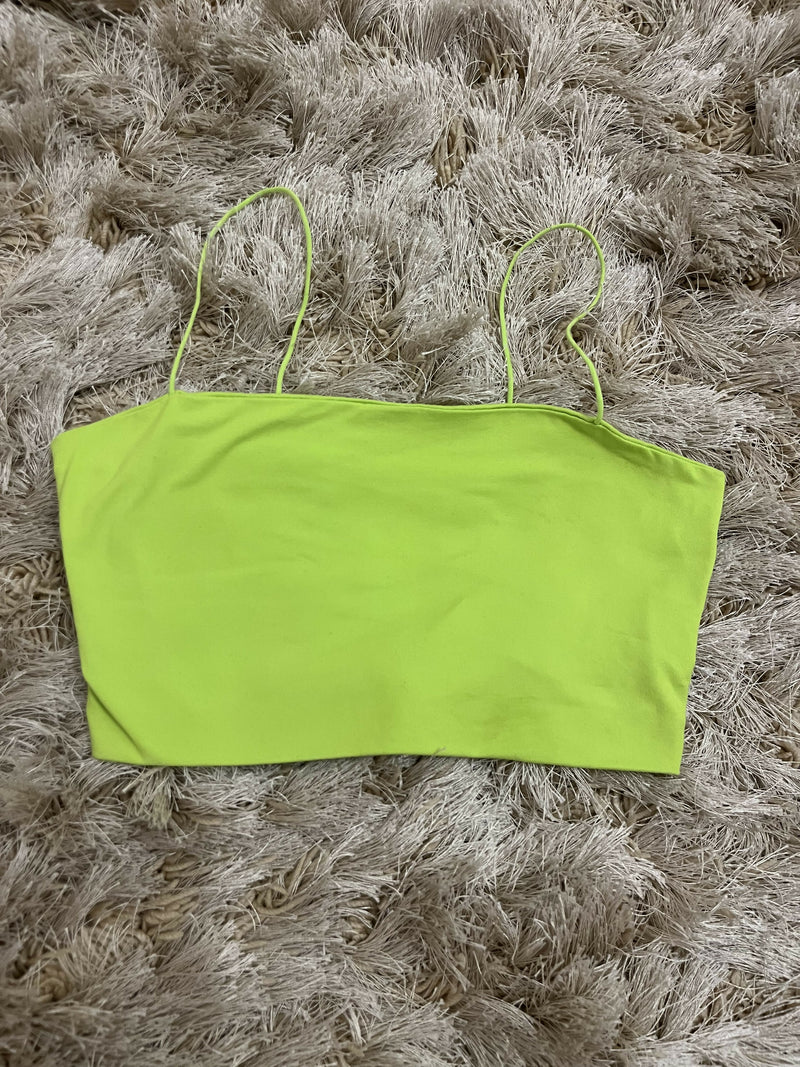 SHEIN Cropped-Noodle Strap Top