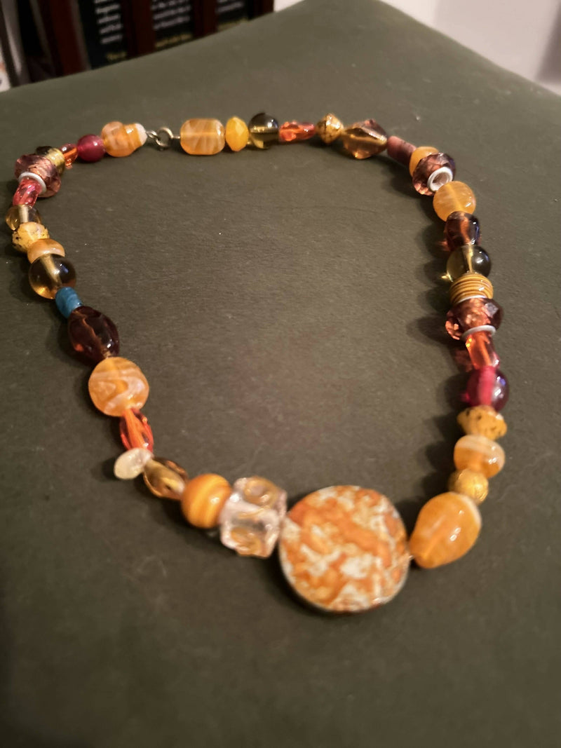 Orange Stones Necklace