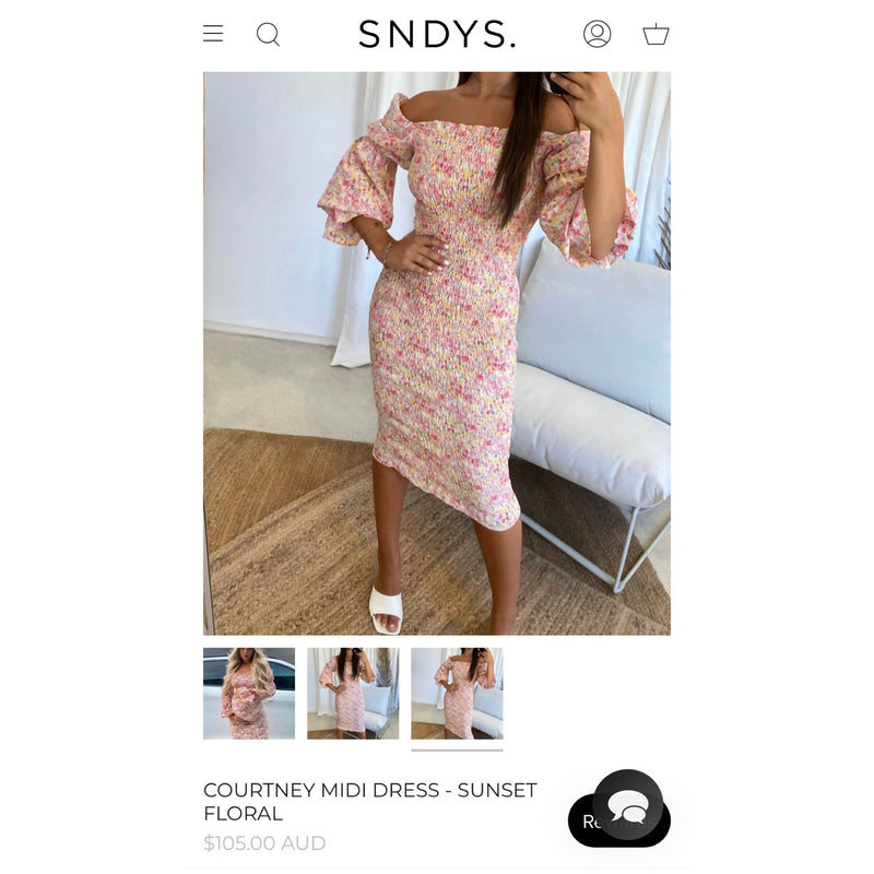 SNDYS Dress Size xs/s/m / Chest flexible from 30cm to 50cm.