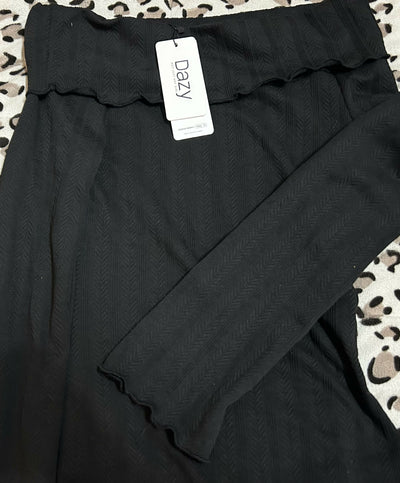 Black Off Shoulder Blouse Size: M NEW WITH TAG