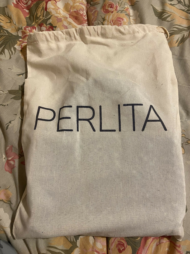 Perlita Blue Beaded Bag