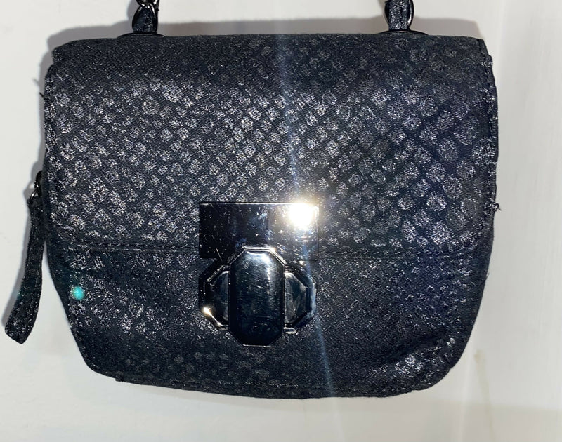 Black Shimmery Shoulder Bag