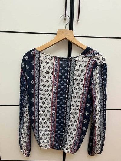 Bershka Boho Patterned Top Size M