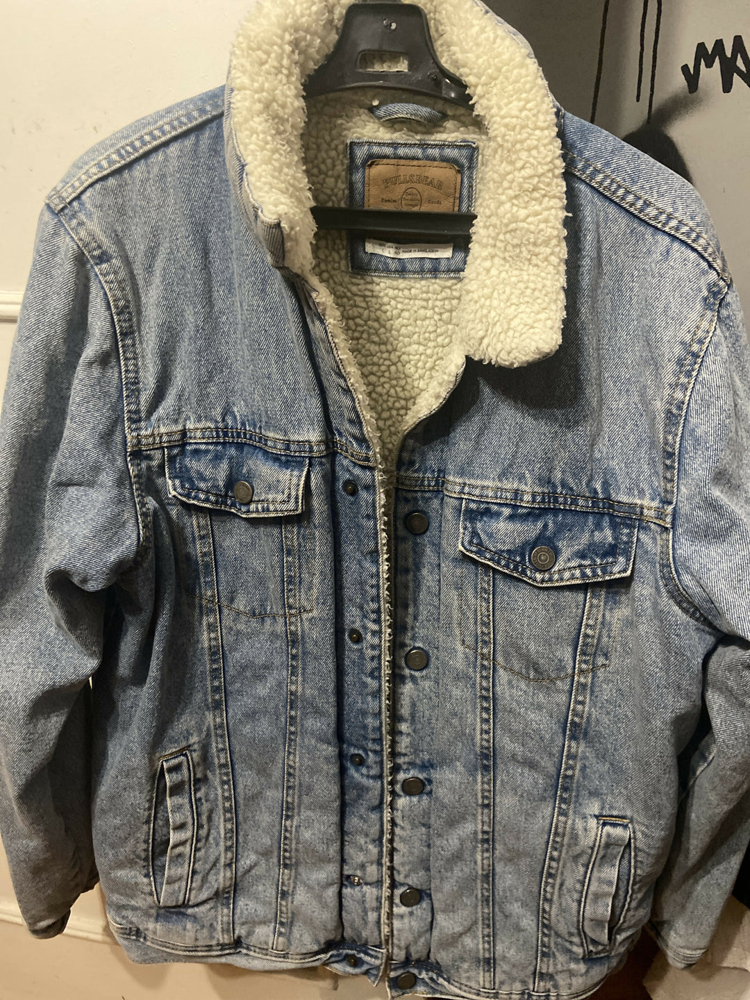 Pull & Bear Denim Fleece Jacket