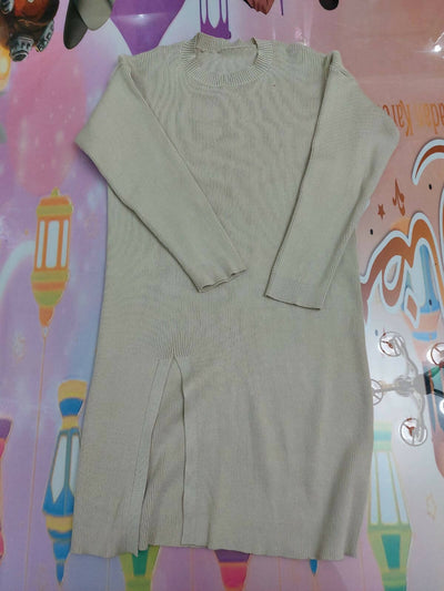 Shein Dazy Drop Shoulder Split Sweater Size: M