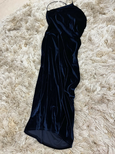 Misguided backless satin dress